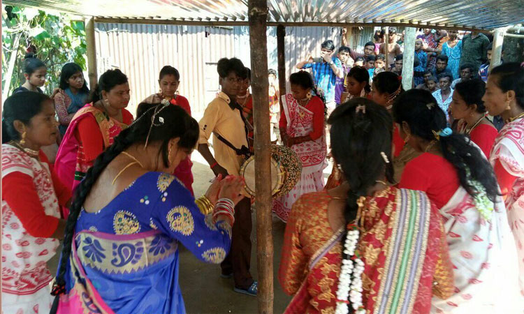 হাওরে গান রক্ষায় তরুণীদের মহুয়া ধামাইল দল