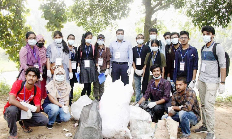 এসআইএ-জেইউ'র ক্যাম্পাস পরিচ্ছন্ন কার্যক্রম