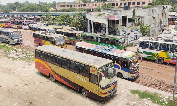 ফরিদপুরে টার্মিনাল থেকে বাস উধাও, হেলপার নিখোঁজ