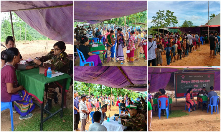 বান্দরবানের রোয়াংছড়িতে সেনাবাহিনীর মেডিকেল ক্যাম্পেইন