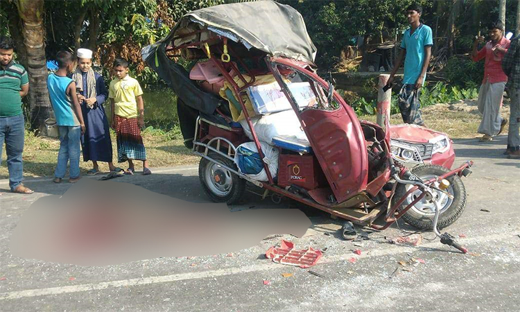 মিরসরাইয়ে সড়ক দুর্ঘটনায় প্রাণ গেল অটোরিকশাচালকের