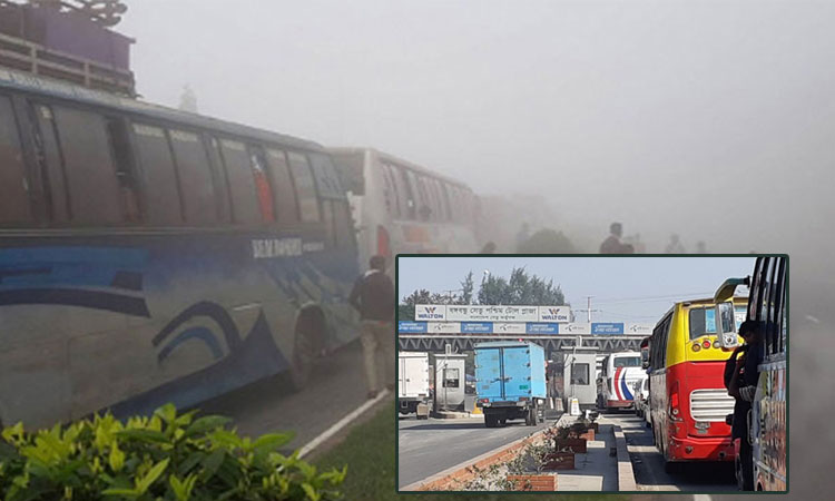 ৩ ঘণ্টা পর বঙ্গবন্ধু সেতু‌তে টোল আদায় শুরু, তীব্র যানজট