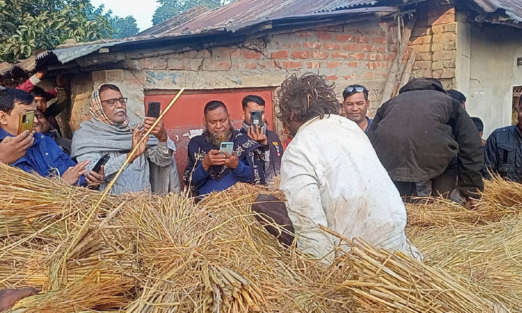 লাশ উদ্ধার করতে গিয়ে পাগল উদ্ধার করলো পুলিশ