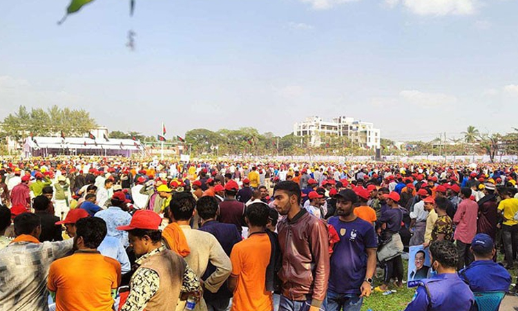  বরিশালে শেখ হাসিনার জনসভা শুরু