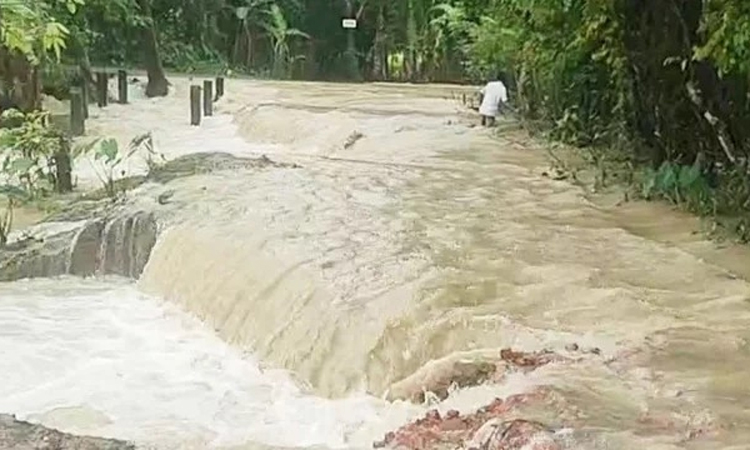 সুনামগঞ্জে কুশিয়ারা নদীর পানি বেড়ে নিম্নাঞ্চল প্লাবিত